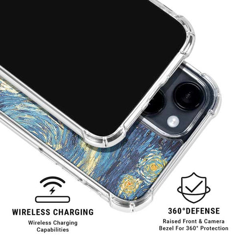 van Gogh - The Starry Night by Van Gogh iPhone 15 Clear Case